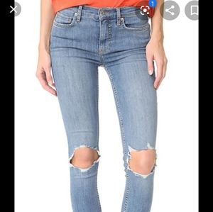 Free People Busted Knee Skinny Jeans Size 27